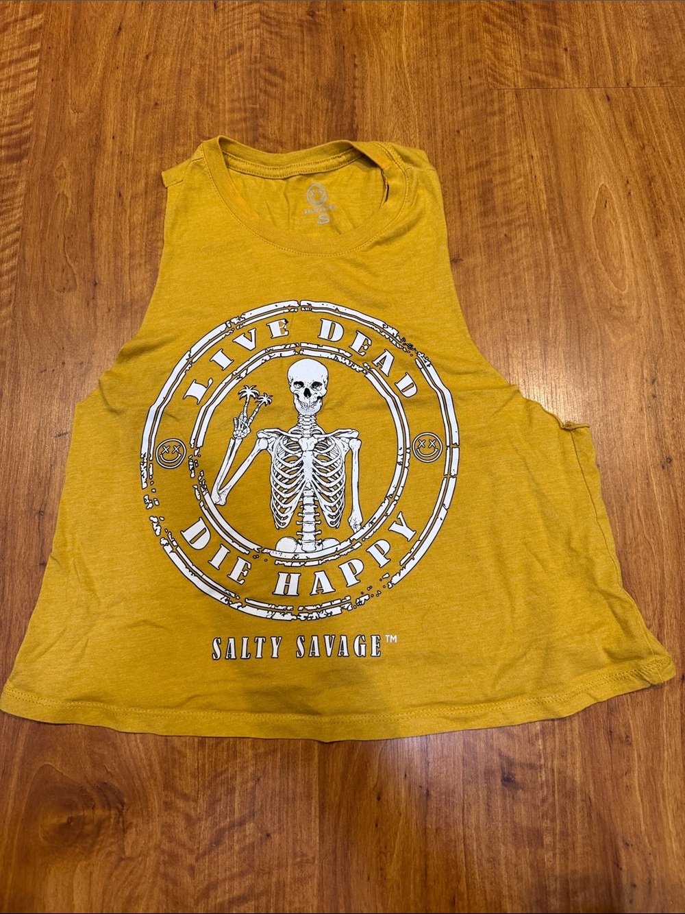 Women's Mustard Graphic Muscle Tank - Salty Savage
